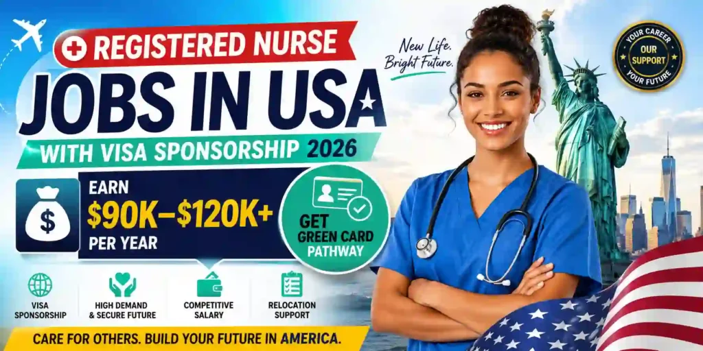 Registered Nurse Jobs in USA with Visa Sponsorship 2026 – Earn $90K–$120K+ & Get Green Card